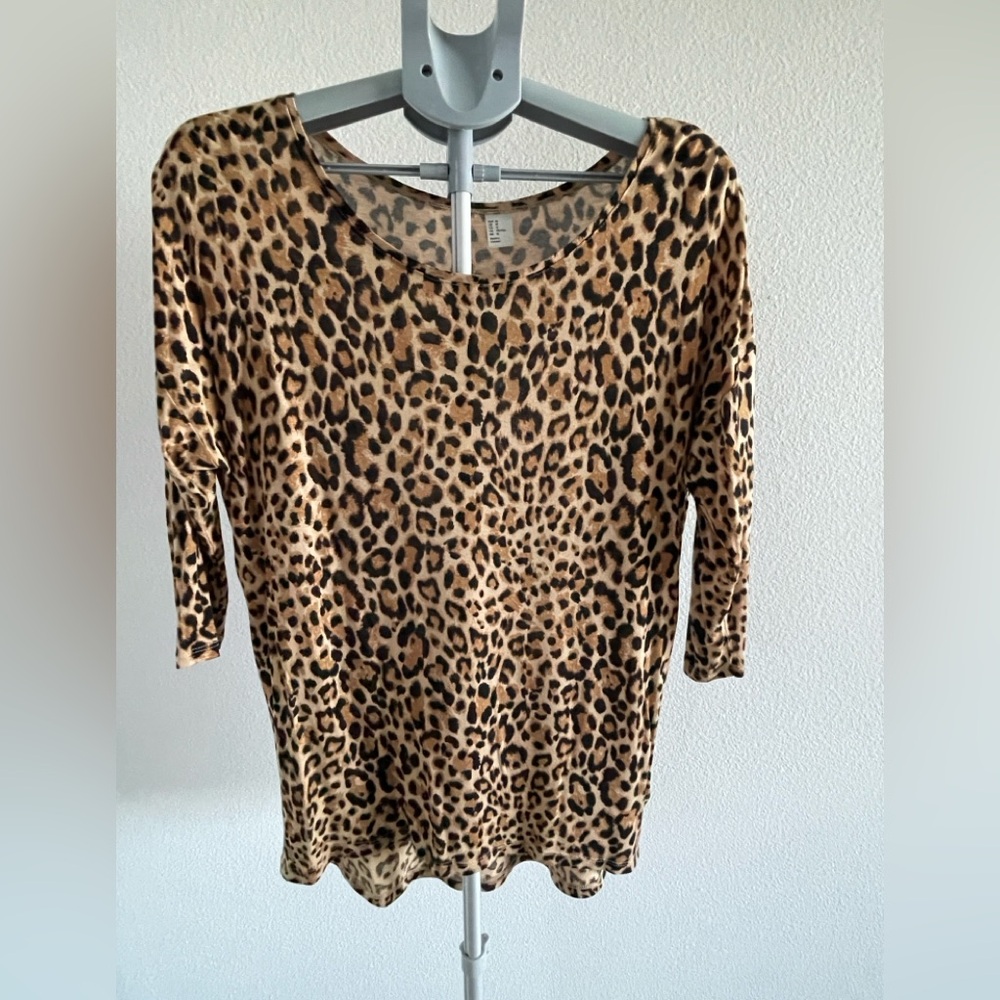 Leopard Print Long Sleeve Top